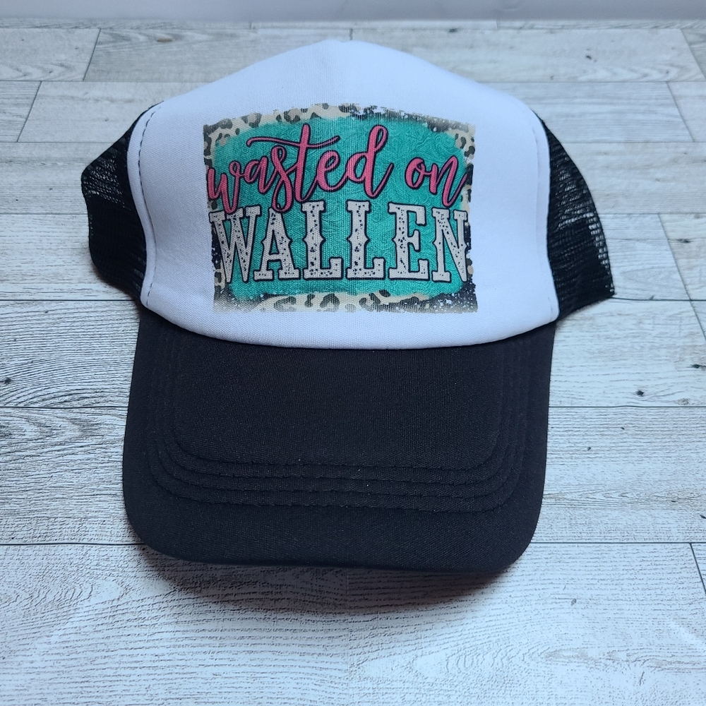 Wasted On Wallen Morgan Wallen Inspired Trucker Mesh Hat Cap